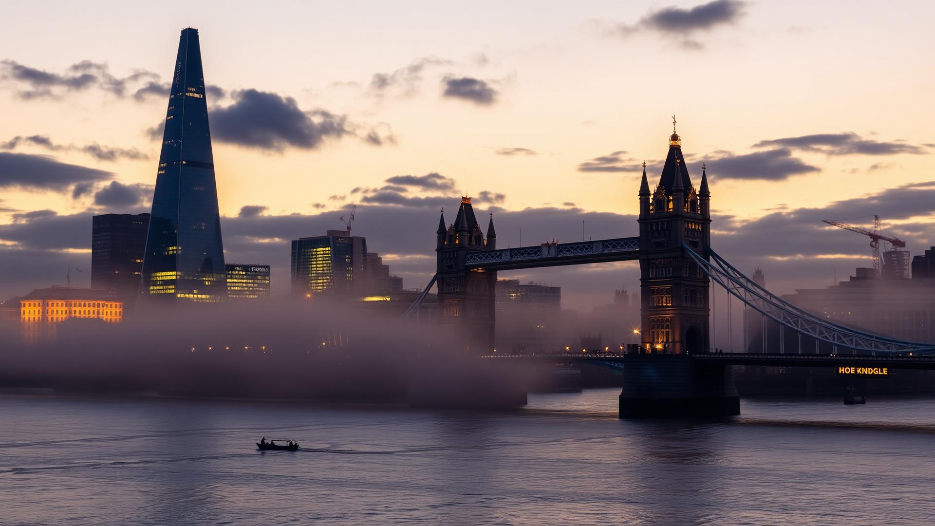London skyline at dawn